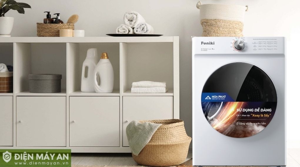 Máy sấy thông hơi Funiki 8 kg HD V680AW